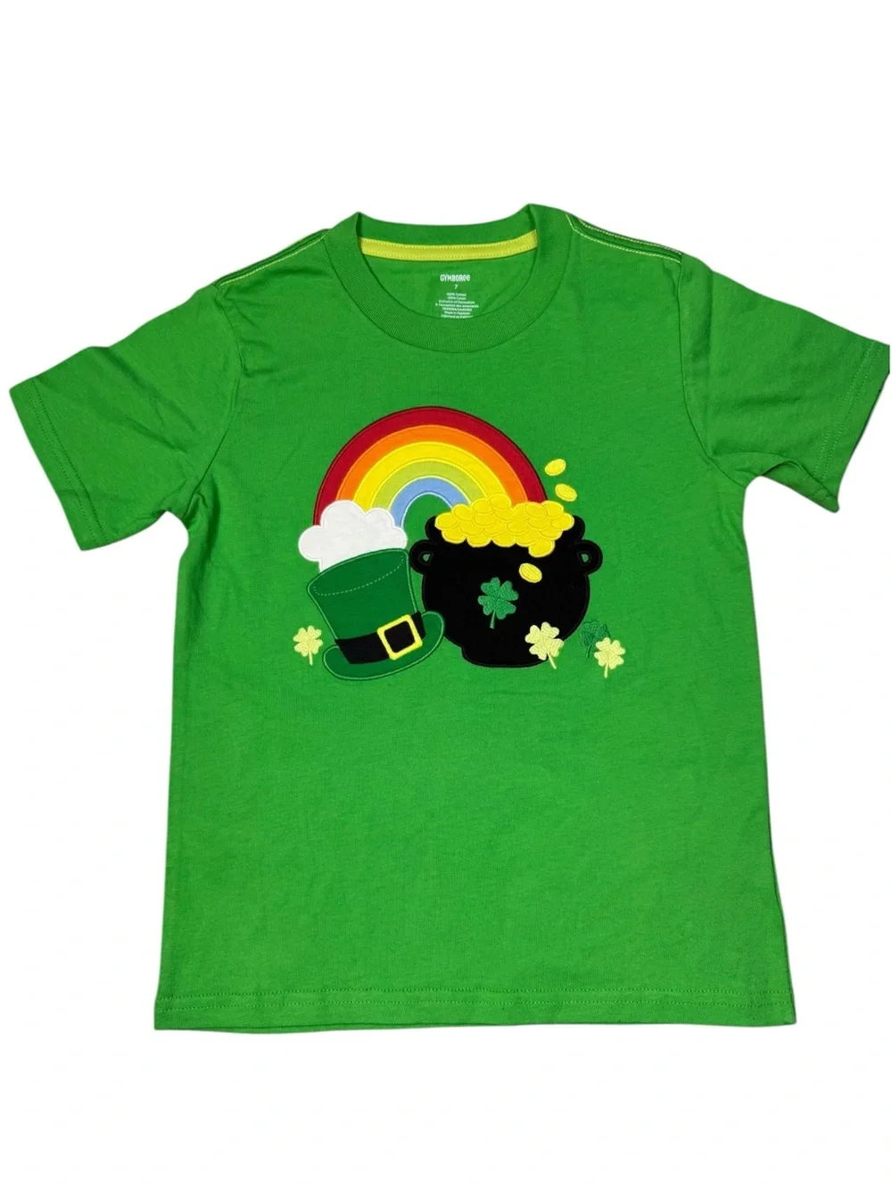 NWT New Gymboree Boys Embroidered Shamrock Top Little Leprechaun Size 7